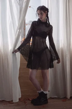 Industrial Hybrid Mesh Dress