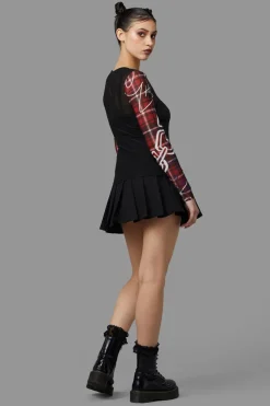 Jaywalker Pleated Miniskirt