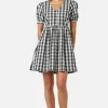 Juno Check Smock Dress