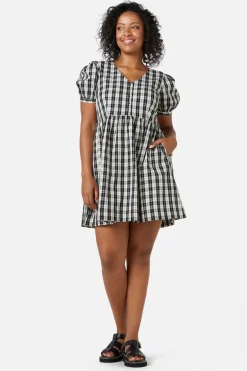 Juno Check Smock Dress