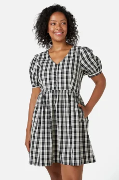 Juno Check Smock Dress