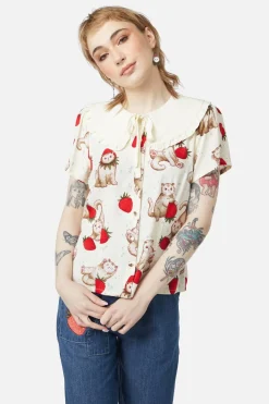 Kitty Kisses Collar Blouse