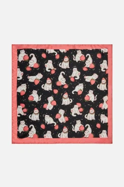 Kitty Kisses Satin Scarf