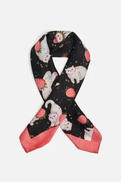 Kitty Kisses Satin Scarf