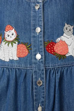 Kitty U0026 Strawbs Denim Pinafore