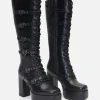 Knee Heart Buckle Boot