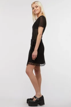 Lace Trim Goth Skirt