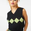 Large Argyle Knit Vest