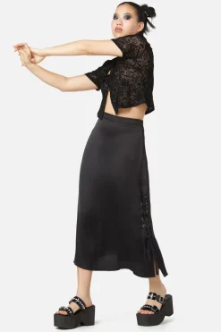 Lizzie Satin Bias Skirt