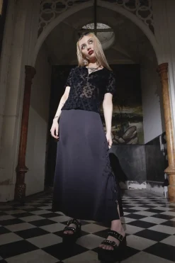 Lizzie Satin Bias Skirt