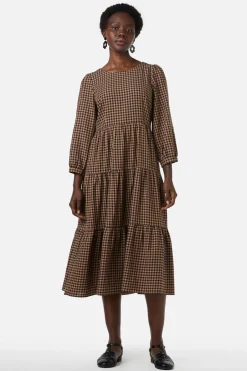 Lola Check Midi Dress