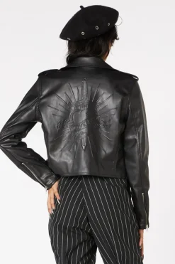Loveless Embossed Pu Jacket