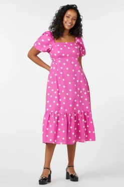 Lucy Polka Dot Midi Dress