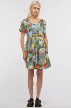 Majolica Viscose Baby Doll Dress