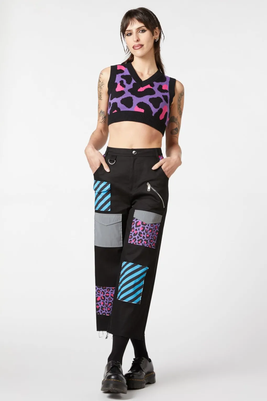 Major Meow Cropped Knit