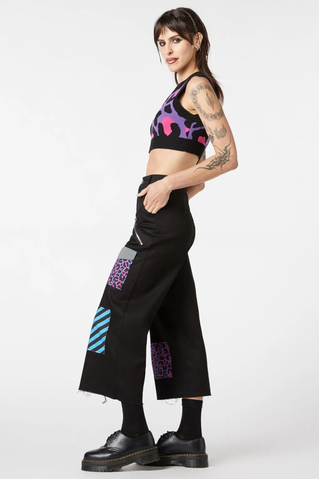 Major Meow Cropped Knit