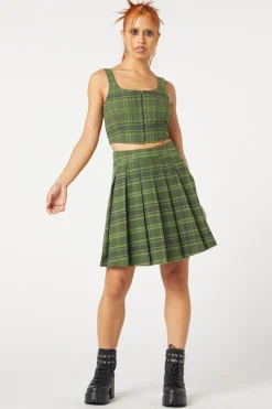 Meadow Tartan Pleated Skirt