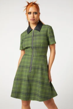 Meadow Tartan Zipper Dress