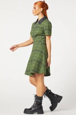 Meadow Tartan Zipper Dress