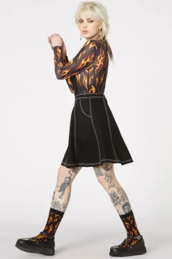 Metal Heart Zip Up Pinny