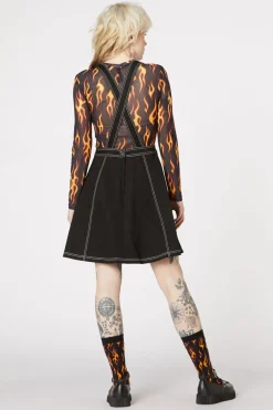 Metal Heart Zip Up Pinny