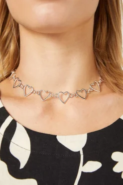 Metal Hearts Choker