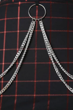 Metallic Checks Skort