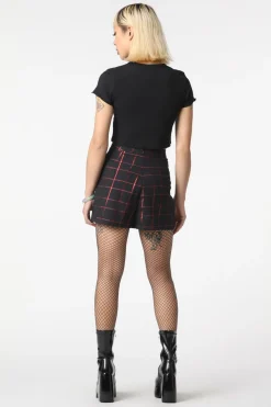 Metallic Checks Skort