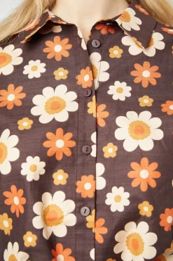 Miss 60'S Flower Shirt