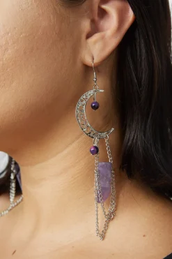 Moon Crystal Earrings