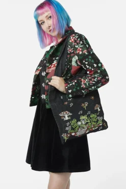 Musical Frogs Woven Tote