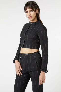Mystery Pinstripe Blouse