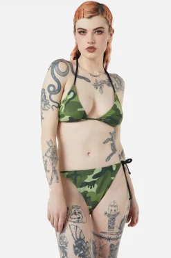 Nook Of The Garden Camo Bikini Top