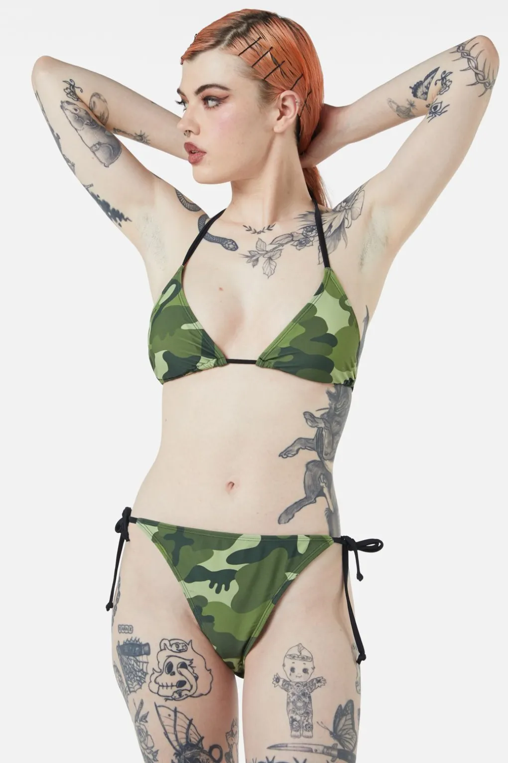 Nook Of The Garden Camo Bikini Top