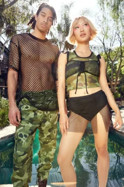 Nook Of The Garden Camo Mesh Tank