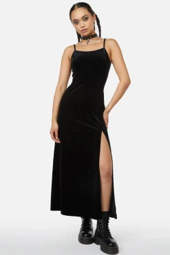 Obsidian Velvet Dress