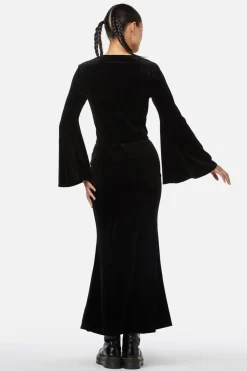 Obsidian Velvet Flare Top