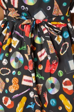 Old Days Print Cotton Dress