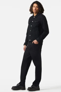 On Guard Back Print Denim Jacket