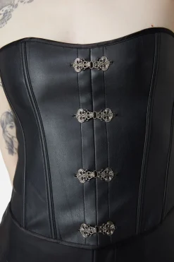 Ornate Metal Pu Corset