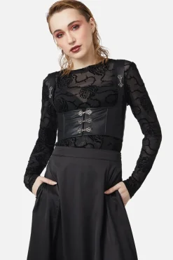 Ornate Pu Underbust Top