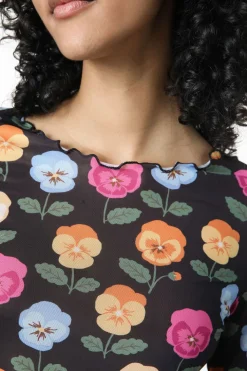 Pansy Mesh Top