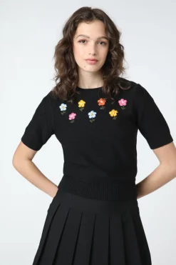Pansy Patch Knit Top