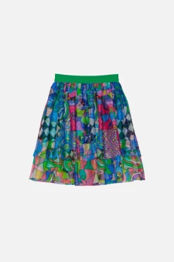 Patched Up Kids Mesh Skirt