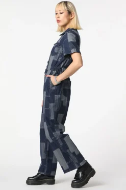 Patchwork Denim Boilersuit