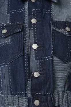Patchwork Denim Boilersuit