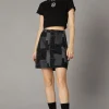 Patchwork Denim Skirt