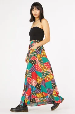 Patchwork Viscose Skirt