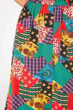 Patchwork Viscose Skirt
