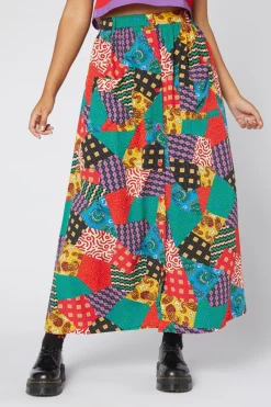 Patchwork Viscose Skirt